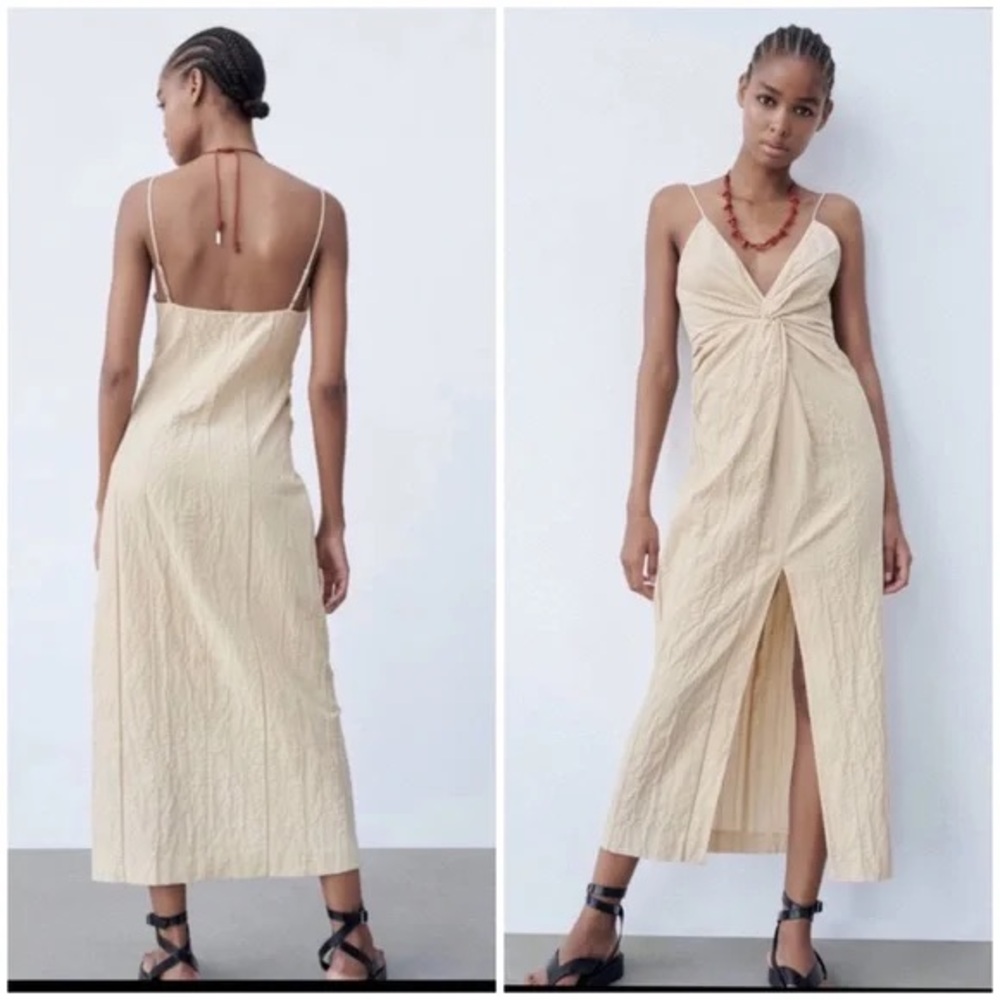 Zara Linen Midi Dress